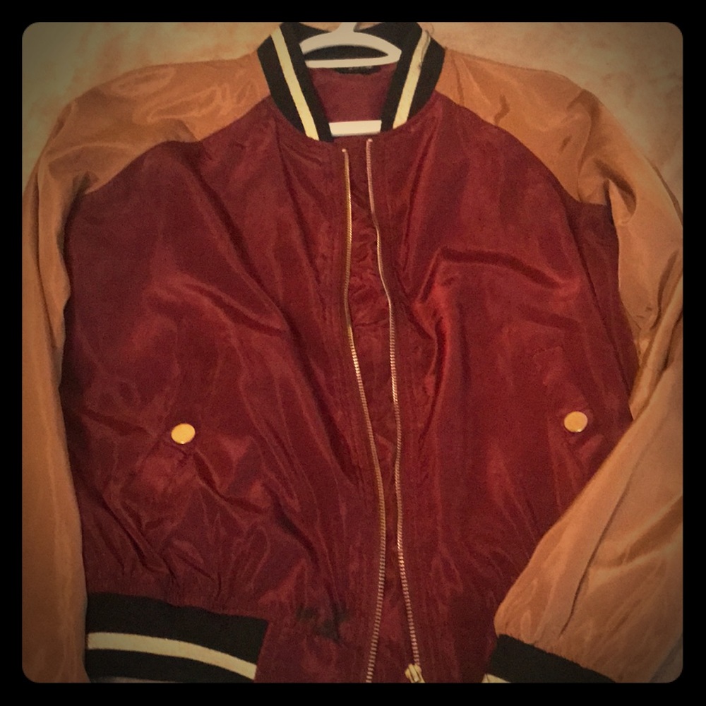 Tan bomber jacket